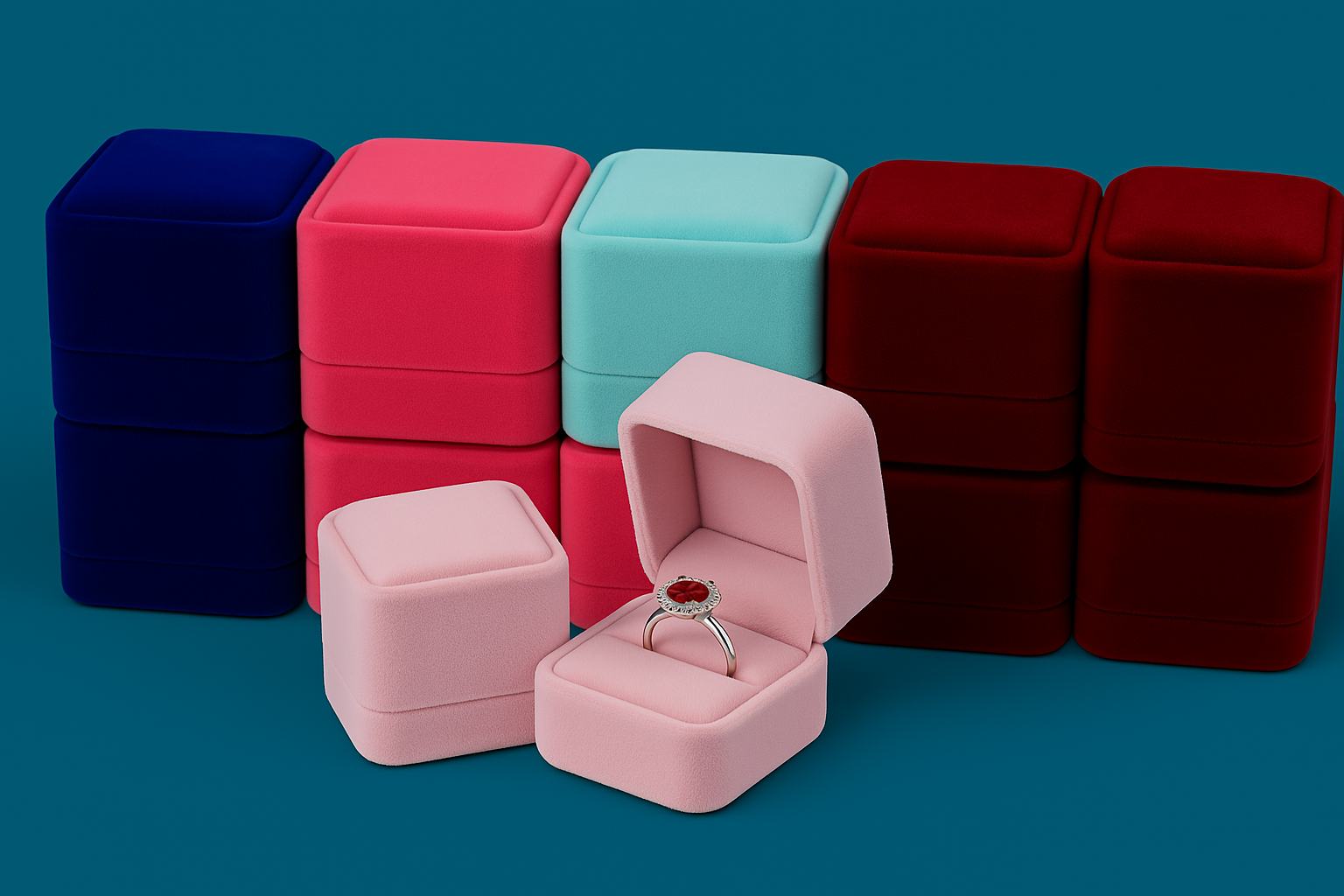 Flannel jewellery box