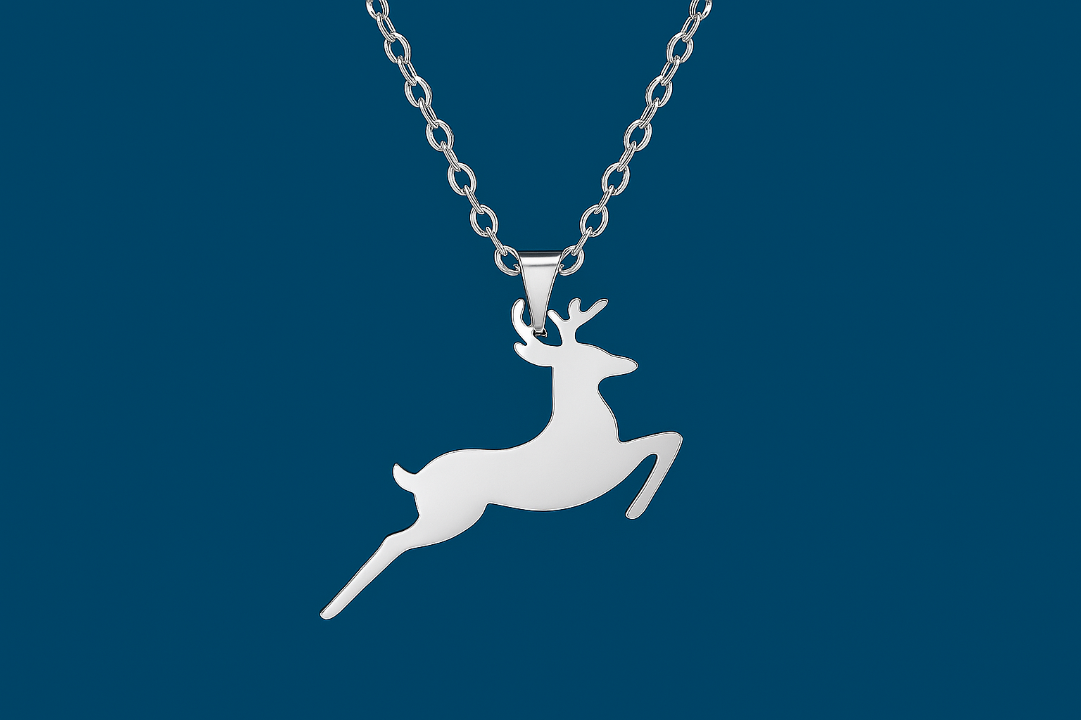 Jewellery Deer Pendant Stainless Steel Necklace