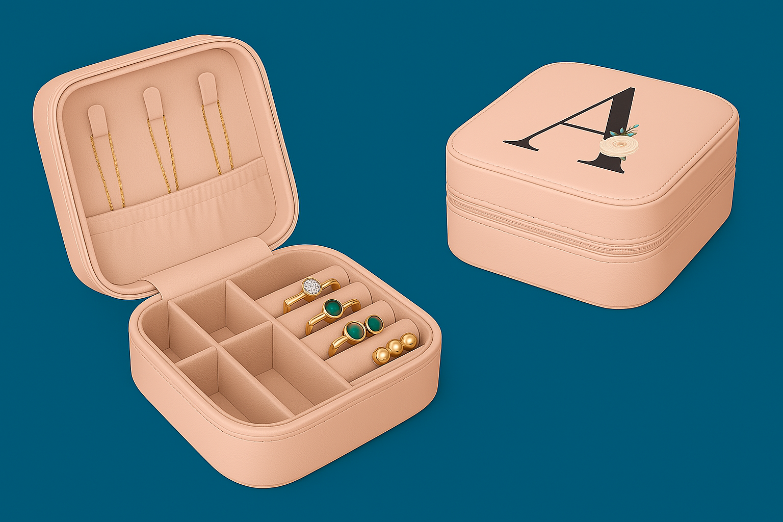 Portable Accessories Jewellery Storage Box 26 Printing