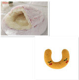 2-in-1 Plush Pet Bed – Warm Round Bed for Cats & Dogs