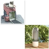 2-in-1 Portable Pet Water & Food Cup – Green Travel Bottle for Dog Walking