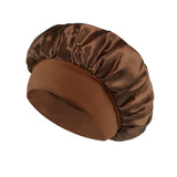 Classic Solid Color Fashion Satin Wide Brim Nightcap