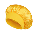 Classic Solid Color Fashion Satin Wide Brim Nightcap
