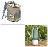 2-in-1 Portable Pet Water & Food Cup – Green Travel Bottle for Dog Walking