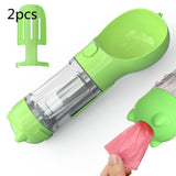 3-in-1 Portable Dog Water Bottle – Feeder, Bowl & Waste Bag Storage