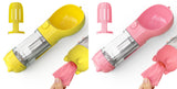 3-in-1 Portable Dog Water Bottle – Feeder, Bowl & Waste Bag Storage