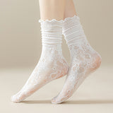 Thin Breathable Hollowed-out Mesh Lace Socks