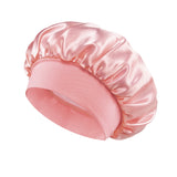 Classic Solid Color Fashion Satin Wide Brim Nightcap