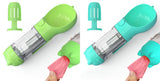 3-in-1 Portable Dog Water Bottle – Feeder, Bowl & Waste Bag Storage