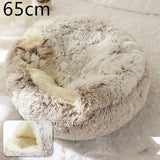 2-in-1 Plush Pet Bed – Warm Round Bed for Cats & Dogs