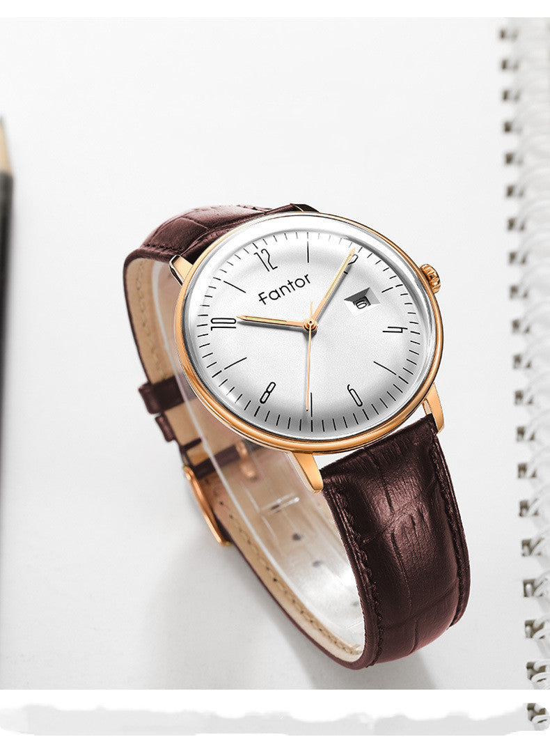 Waterproof Men's Belt Watch, Calendar Leather Watch, Men's Watch