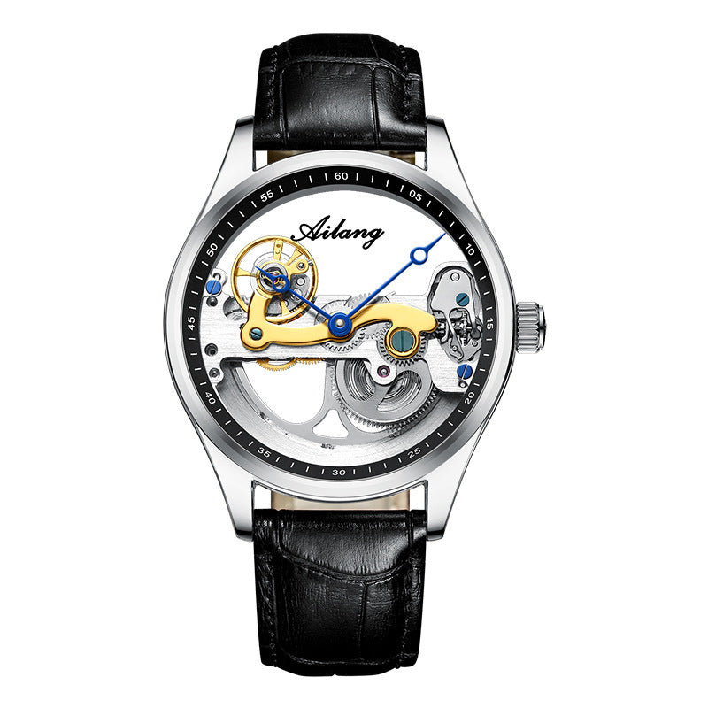 Men's Automatic Mechanical Watch – Creative Skeleton Dial with Silicone Strap