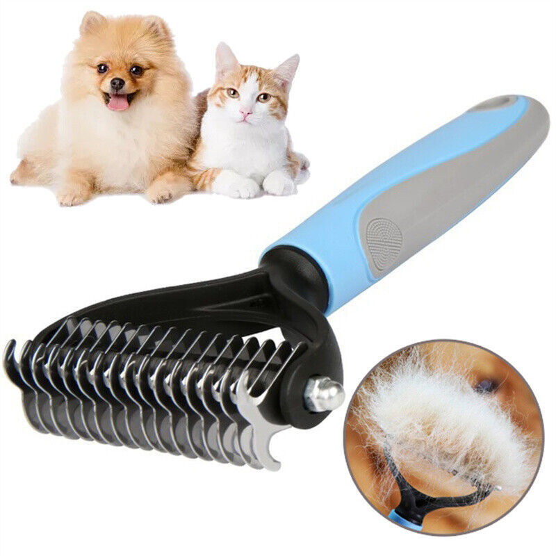 Double-Sided Pet Grooming Brush – Deshedding & Dematting Tool for Dogs and Cats