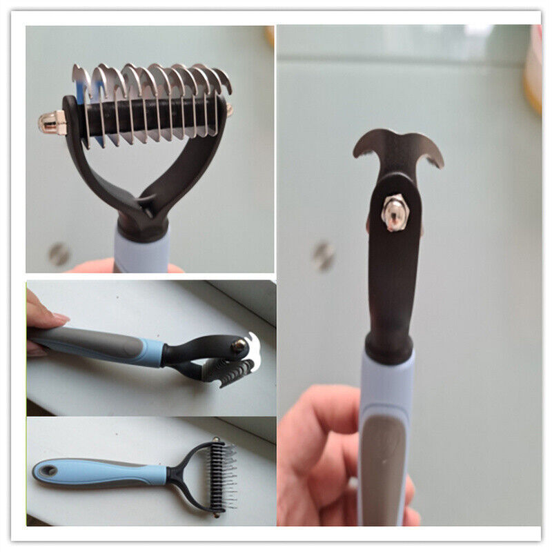 Double-Sided Pet Grooming Brush – Deshedding & Dematting Tool for Dogs and Cats