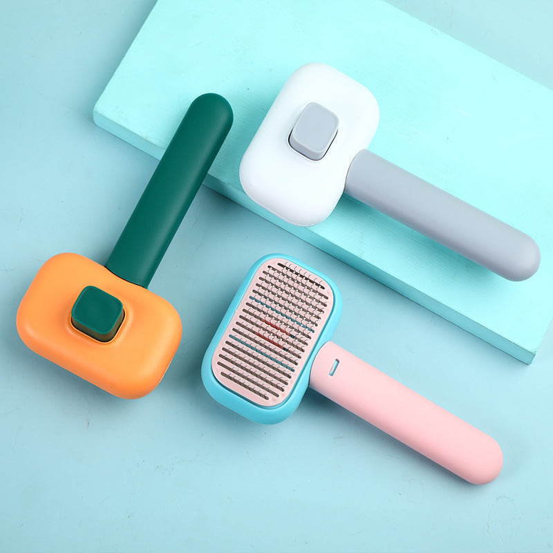 Pet Hair & Massage Comb – Stainless Steel Grooming Brush for Cats & Dogs