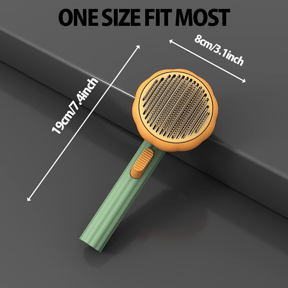 Pet Pumpkin Self-Cleaning Grooming Brush for Dogs & Cats