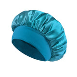 Classic Solid Color Fashion Satin Wide Brim Nightcap
