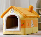 Foldable Winter Pet Bed Cave – Warm Dog/Cat Kennel Sofa