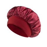 Classic Solid Color Fashion Satin Wide Brim Nightcap