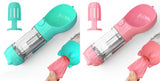 3-in-1 Portable Dog Water Bottle – Feeder, Bowl & Waste Bag Storage