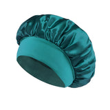 Classic Solid Color Fashion Satin Wide Brim Nightcap