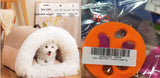 Portable Warm Pet Nest – Winter Dog & Cat Bed with Long Fur & Moisture-Proof Design