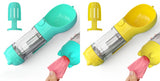 3-in-1 Portable Dog Water Bottle – Feeder, Bowl & Waste Bag Storage