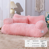 Luxury Plush Cat & Dog Bed – Warm Winter Sofa Nest for Small to Medium Pets