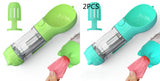 3-in-1 Portable Dog Water Bottle – Feeder, Bowl & Waste Bag Storage