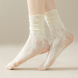 Thin Breathable Hollowed-out Mesh Lace Socks