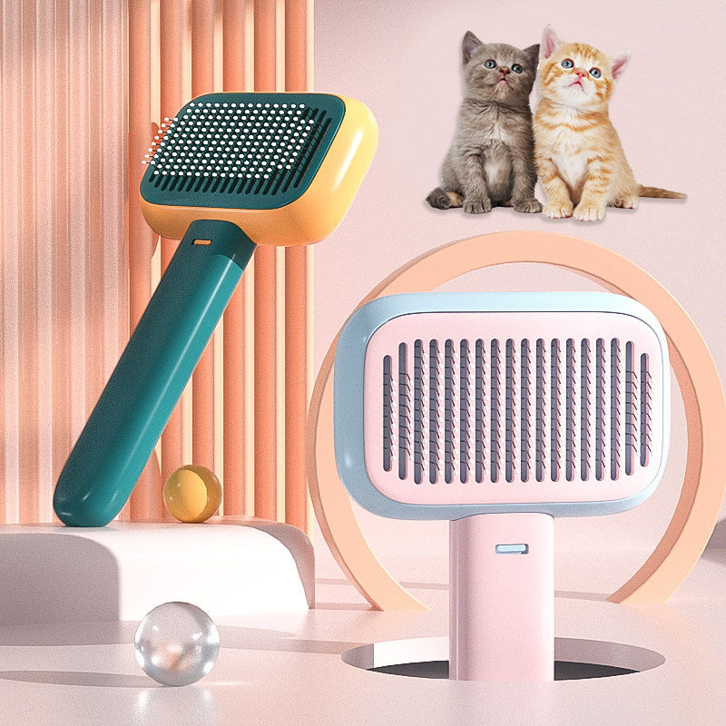 Pet Hair & Massage Comb – Stainless Steel Grooming Brush for Cats & Dogs