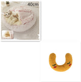 2-in-1 Plush Pet Bed – Warm Round Bed for Cats & Dogs