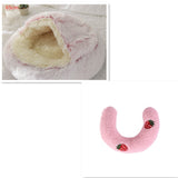 2-in-1 Plush Pet Bed – Warm Round Bed for Cats & Dogs