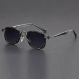 Retro Square Frame Metal Sunglasses