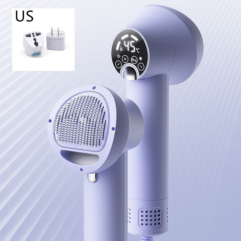Smart Silent Pet Hair Dryer with Blow & Comb – Safe Grooming for Dogs and Cats