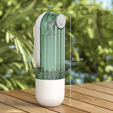 2-in-1 Portable Pet Water & Food Cup – Green Travel Bottle for Dog Walking