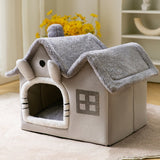 Foldable Winter Pet Bed Cave – Warm Dog/Cat Kennel Sofa