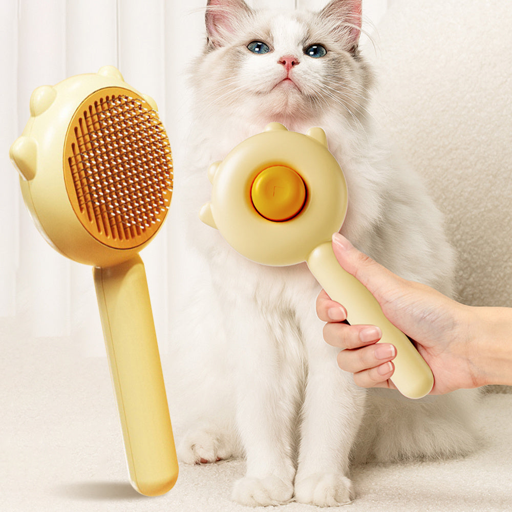 Pet Grooming Brush – Hair Removal & Massage Comb for Cats and Dogs