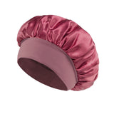Classic Solid Color Fashion Satin Wide Brim Nightcap