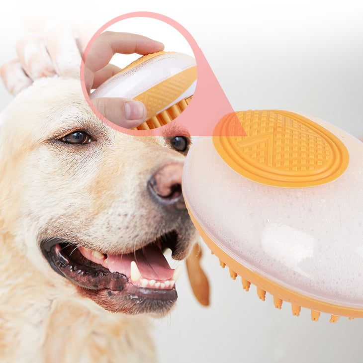 2-in-1 Pet Bath & Massage Brush – Soft Silicone Grooming Tool for Dogs & Cats