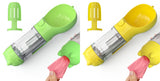 3-in-1 Portable Dog Water Bottle – Feeder, Bowl & Waste Bag Storage