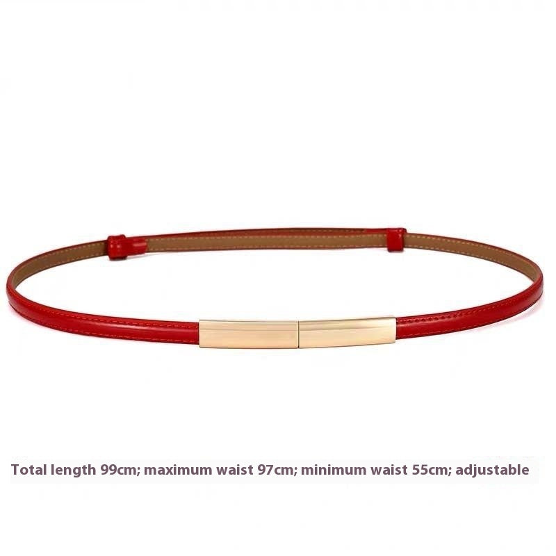 Women's Belt Fashion A Pair Of Buckles Fine Ladies