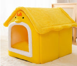 Foldable Winter Pet Bed Cave – Warm Dog/Cat Kennel Sofa