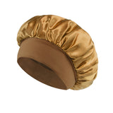 Classic Solid Color Fashion Satin Wide Brim Nightcap