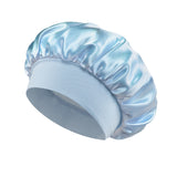 Classic Solid Color Fashion Satin Wide Brim Nightcap
