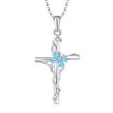 Cross Necklace Sterling Silver Women S925 Silver Pendant Silver Jewellery Zircon Jewellery
