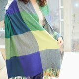 Women's Cashmere-like Plaid Scarf Fashionable Warm