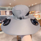 Solar Fan Hat Usb Rechargeable Fan UV Protection