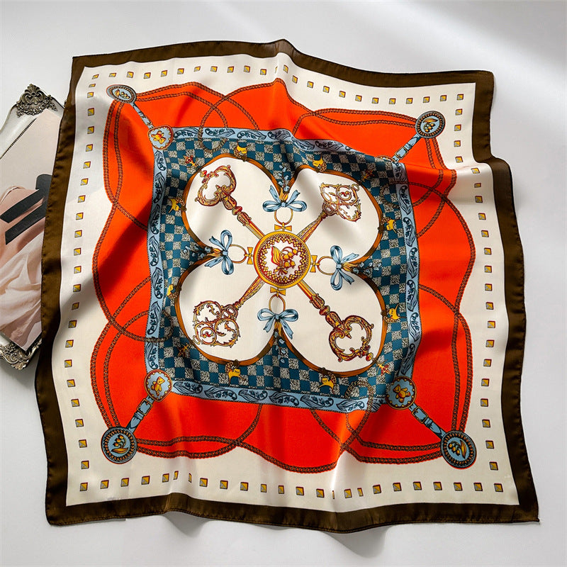 European And American Chain Scarf Printing