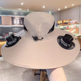 Solar Fan Hat Usb Rechargeable Fan UV Protection